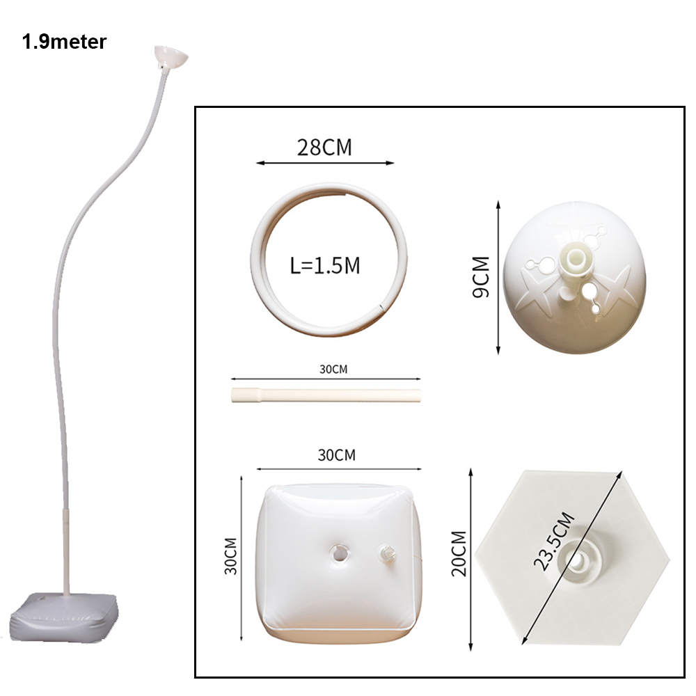 Kit d'arche à ballons 2.8m et 1.9m, demi-arc à ballons à flexion libre, support avec base, arc à ballons, mariage, fête d'anniversaire, décor de toile de fond