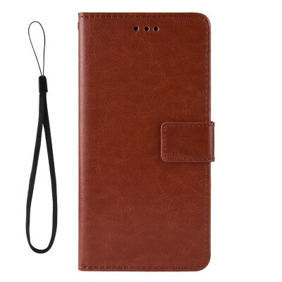 Per Samsung Galaxy A10 custodia Flip Phone Cover Samsung Galaxy A 10 SM-A105F SM-A105G SM-A105M SM-A105N Funda Capas: CX Brown Strap