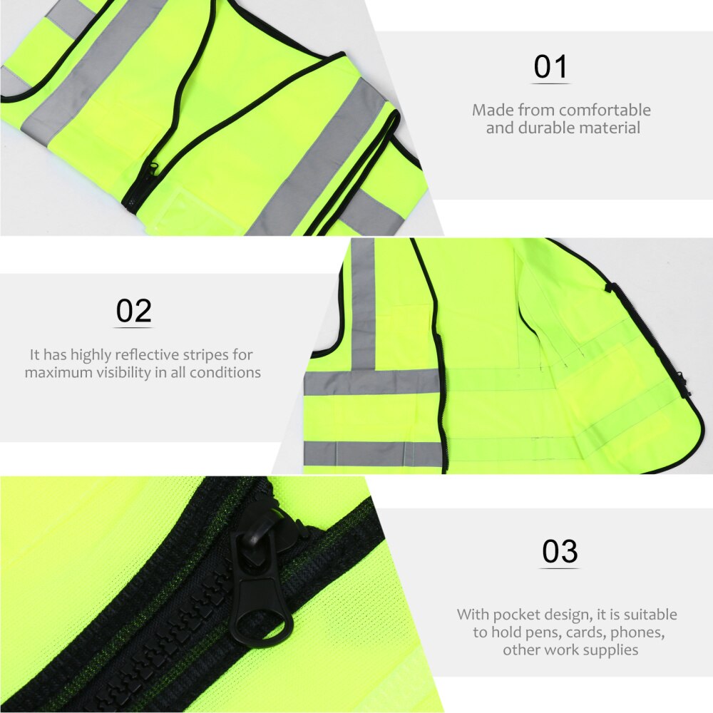 1 Pc Safety Vest Comfortable Premium Practical Protective Vest Security Vest for Construction