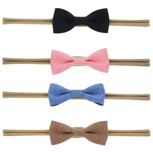 4 pçs/lote Bebés Sólidos Fita Cabelo Arcos Headbands Faixas de Cabelo Grande Arco para a Criança