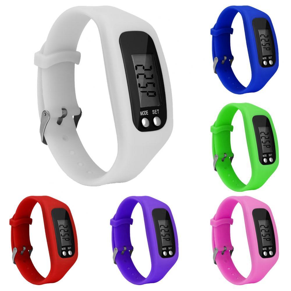 Sport Running Siliconen Stappenteller Calorie Stappenteller Digitale Horloge Armband