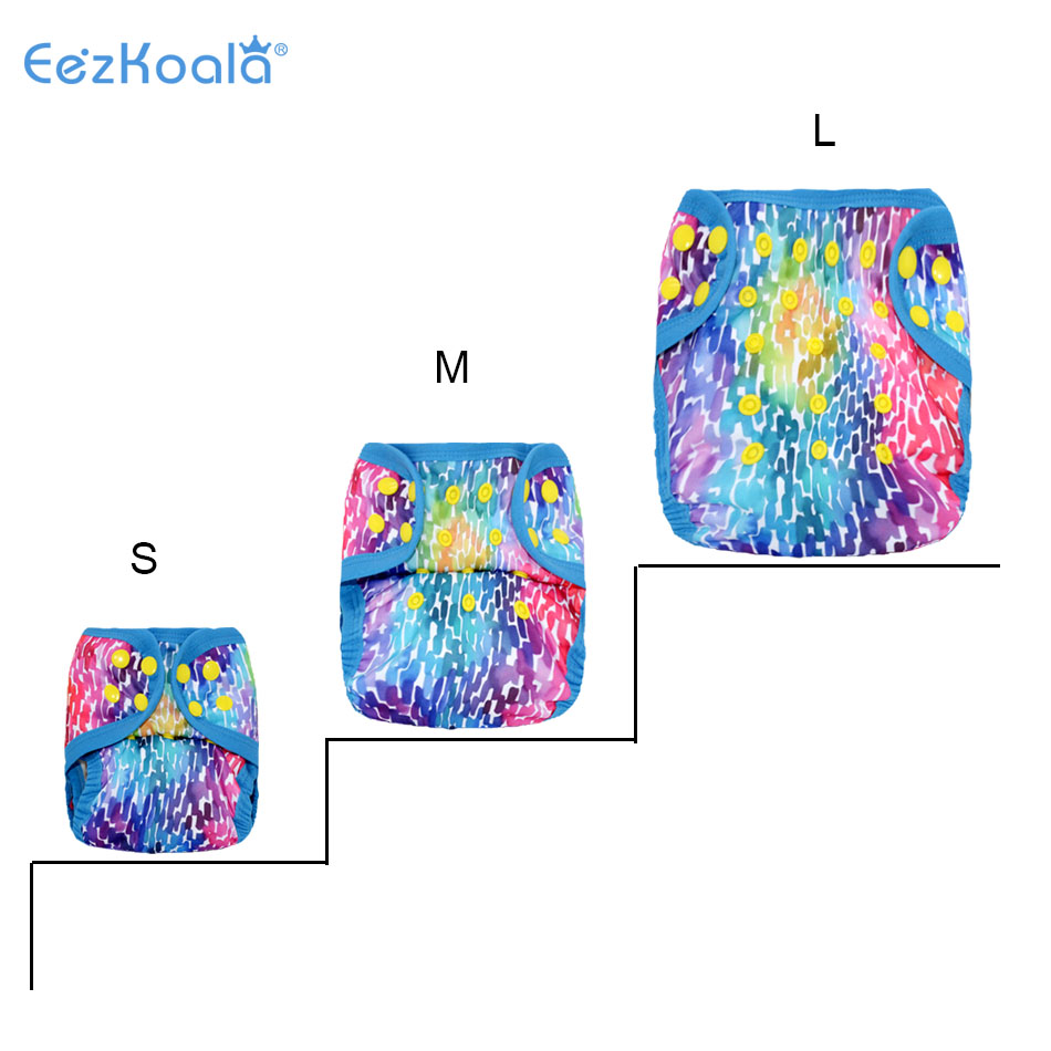 EezKoala Heavy Wetter AI2 Cloth Diaper Snap Insert Hemp Cotton Eco-Friendly Baby Nappy Waterproof Washable Night Nappies