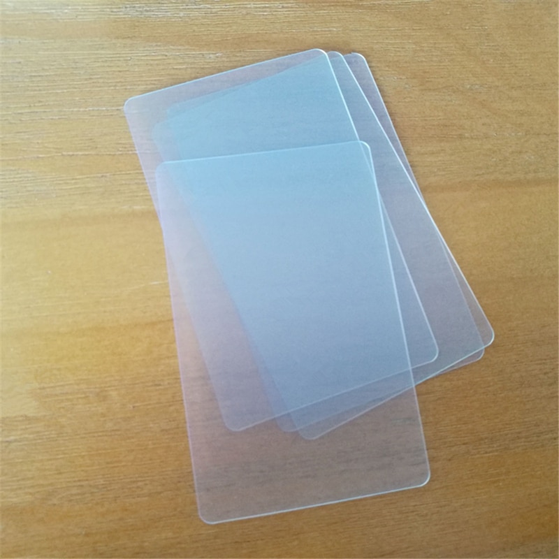 100 stk 85.5*54mm gennemsigtige pvc plast visitkort mat blanke navnekort