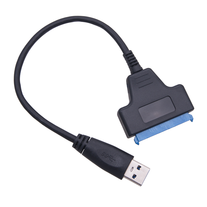 Sata naar usb 3.0- adapter, usb 3.0 sata 3 -kabel 2.5 ondersteuning voor 6 gbps externe harde schijven (hdd/ssd), 22- pins sata iii naar usb 3.0- datakabel