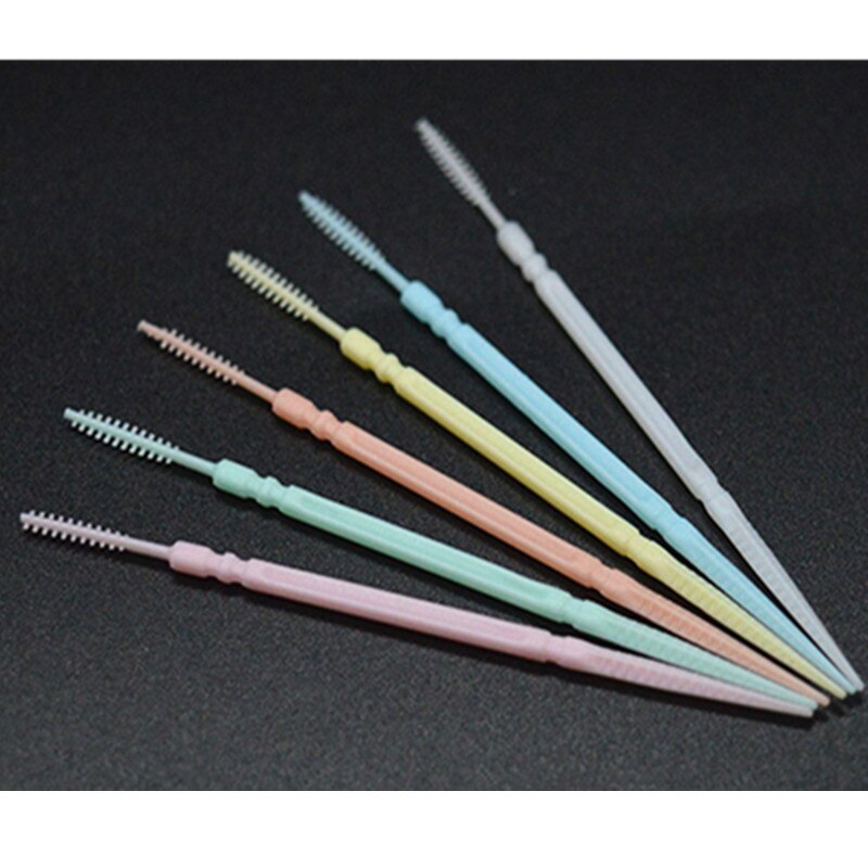 200pcs/set Plastic double-head Brushed Toothpick Soft Oral Care 6.2 Cm Floss Toothpick Teeth Care Floss Pick Portable