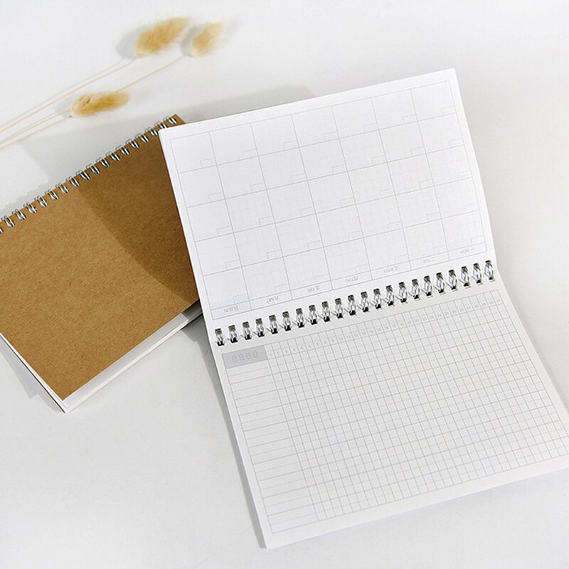 Spiral A5 Notebook Planner Daily Weekly Monthly Paper Organizer Agenda School Office Schedule Stationery