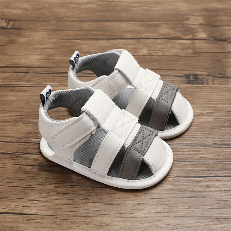 Pasgeboren Baby Boy Zachte Zool Witte Wieg Schoenen Peuter Zomer Sandalen Maat 0-18 M