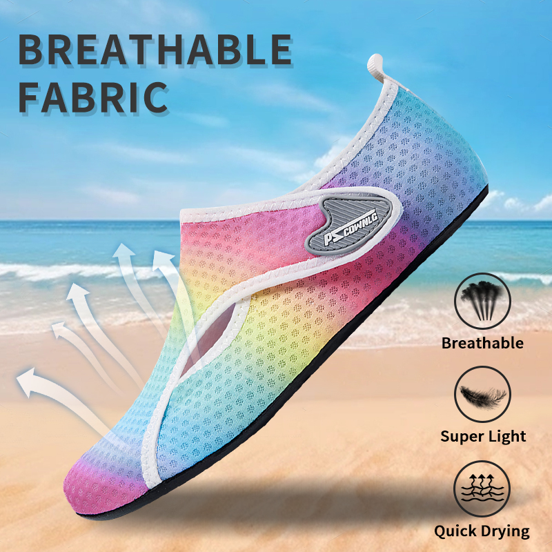 Schnell trocknende Wasserschuhe, rutschfest, atmungsaktiv, Sommer-Aqua-Strandsandale, flacher Schuh, Strand-Slipper für Männer und Frauen, Bach-Schuhe, 1 Paar