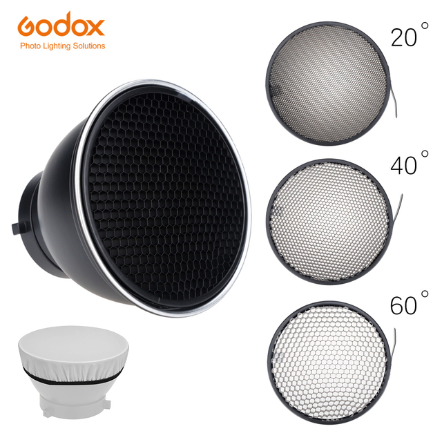 7inch 18cm Standard Reflector Diffuser with 10/20/30/40/50/60 Degree Honeycomb Grid for Bowens Mount Studio Light Strobe Flash: Blue