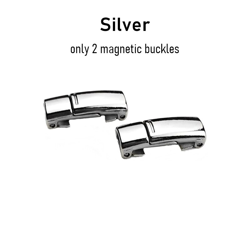1 para sznurowadła magnetyczne trampki elastyczne sznurówki metalowy zamek leniwe sznurowadła dla dzieci i dorosłych rozmiar uniwersalny but: Silver buckle