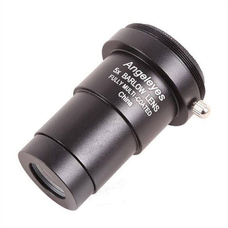 Angeleyes Metal 1.25 Inches 5X Extender Telescope Double Universal 5X Barlow Lens Black Color Barlow Mirror AngeleyesBlack5X