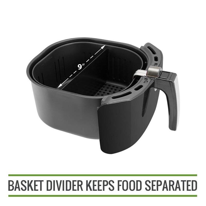 XL Air Fryer Cooking Divider, Compatible with 9inch Air Fryer Baskets. Air Fryer Basket Divider Keeps Food Separated