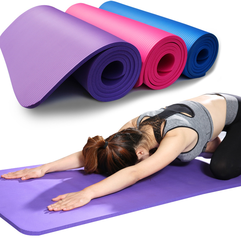 TPE Yoga Mat - 183x61cm - 10mm Thick - Non-Slip Exercise Pilates Mat