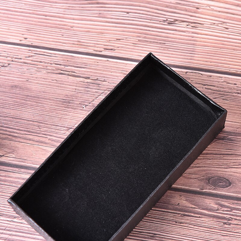 Caja rectangular negra para relojes, caja de de cartón, accesorios de joyería