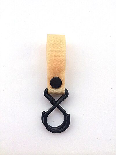 Pinces à crochet pour poussette de bébé, 20 couleurs, solides, 2 crochets, cintre, accessoires pour landau: Beige