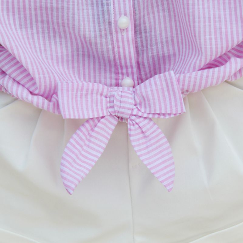 Zomer Baby Peuter Tiener Kinderen Meisjes Blouse Gestreepte Katoenen Mouwloze School Meisje Tops En Blouses Shirts Kids Shirt