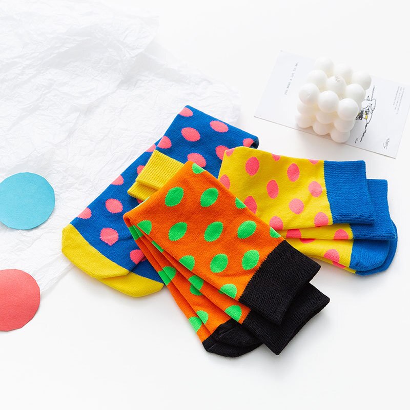 Dziecko dzieci kolana wysokie modne skarpetki z nadrukiem dziewczyny dzieci skarpetki na wiosnę jesień dziecko maluchy chłopiec dziewczyna długie skarpetki kropki 2-12Y