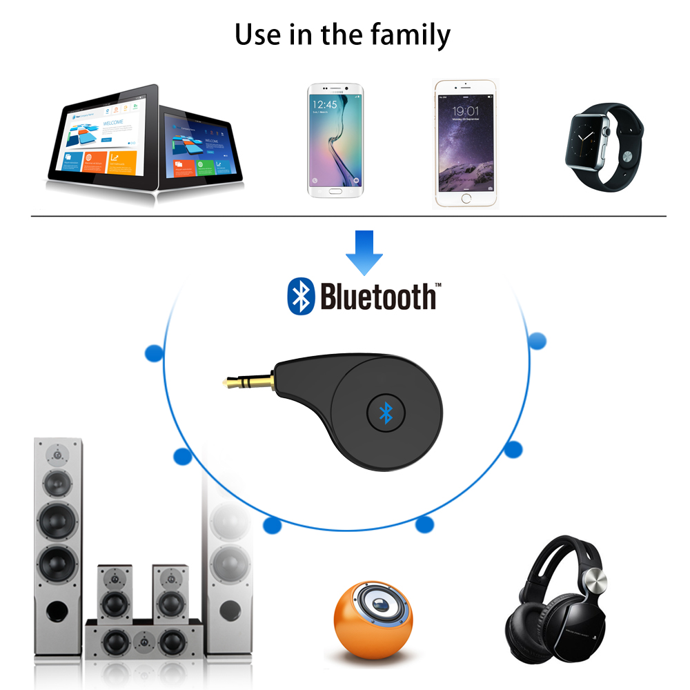 Bluetooth 4.2 AUX handsfree car Kit wireless music Receiver Audio adapter 3.5mm Plug Output for iphone and home bose speaker