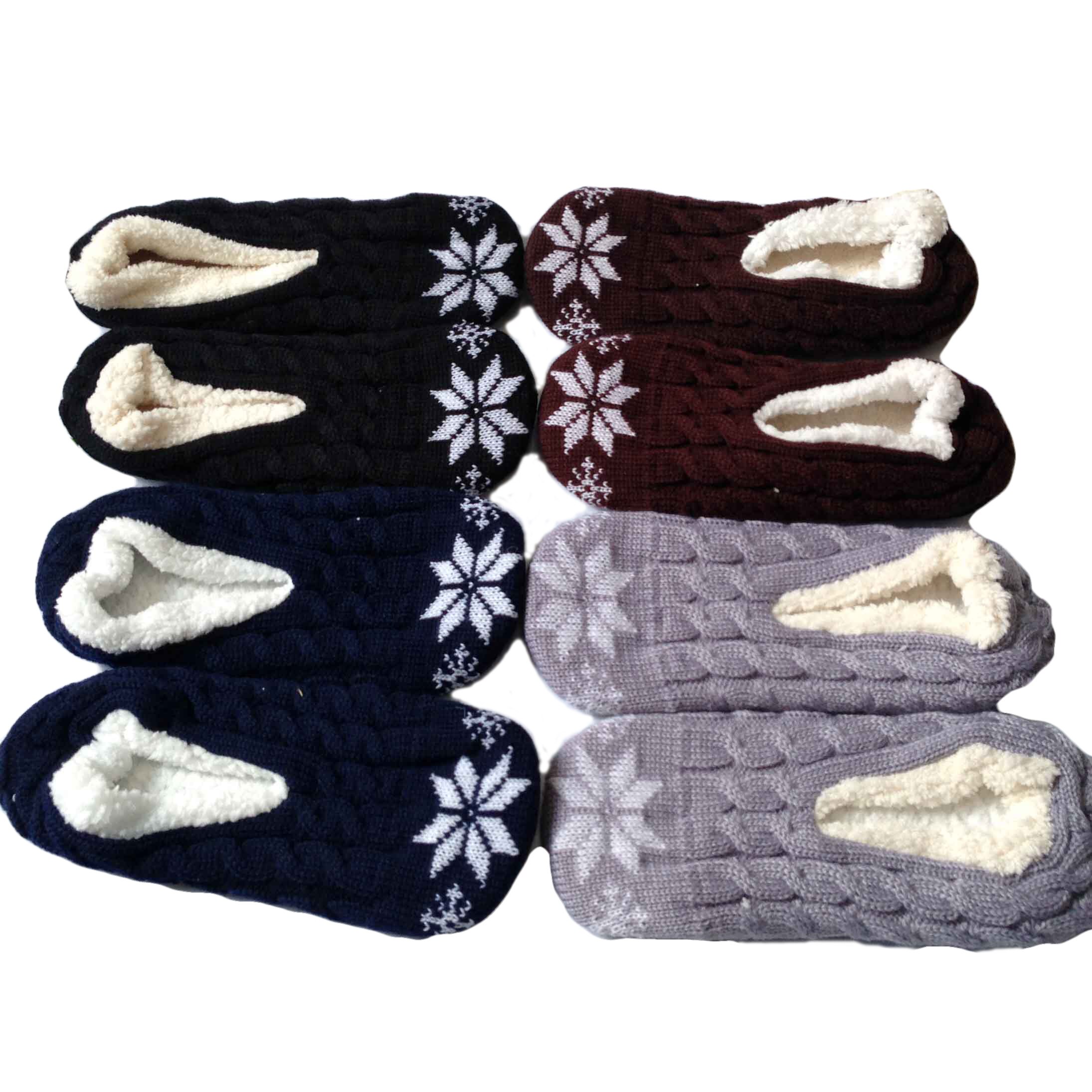 Calcetines de felpa para hombre, calcetín tejido, interior, Color sólido, calcetines de suelo, zapatos, calentador de invierno, pantuflas de fondo suave para dormitorio