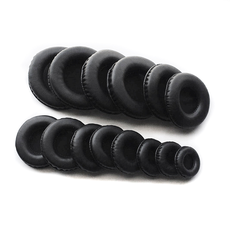 Ohrpolster für Kopfhörer, Schwamm, Leder, Schaumstoffkissen, 40 mm, 50 mm, 55 mm, 60 mm, 65 mm, 70 mm, 75 mm, 80 mm, 85 mm, 90, 95 100, 105 mm, 110 mm