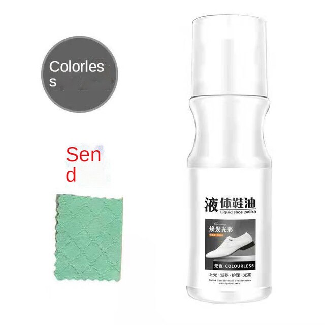 Schwarz Schuhcreme Farblose Flüssigkeit transparent Und Multifunktionale Leder Schuhe Wartung Öl Faul Schuh Bürsten Einteiliges: farblos