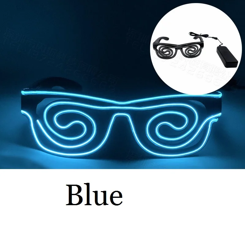 10pcs LED Luminous Wire Glasses Glow Party Light Decoration DJ Night Club Costume Sunglasses Cosplay Birthday Wedding: Fluorescence Yellow