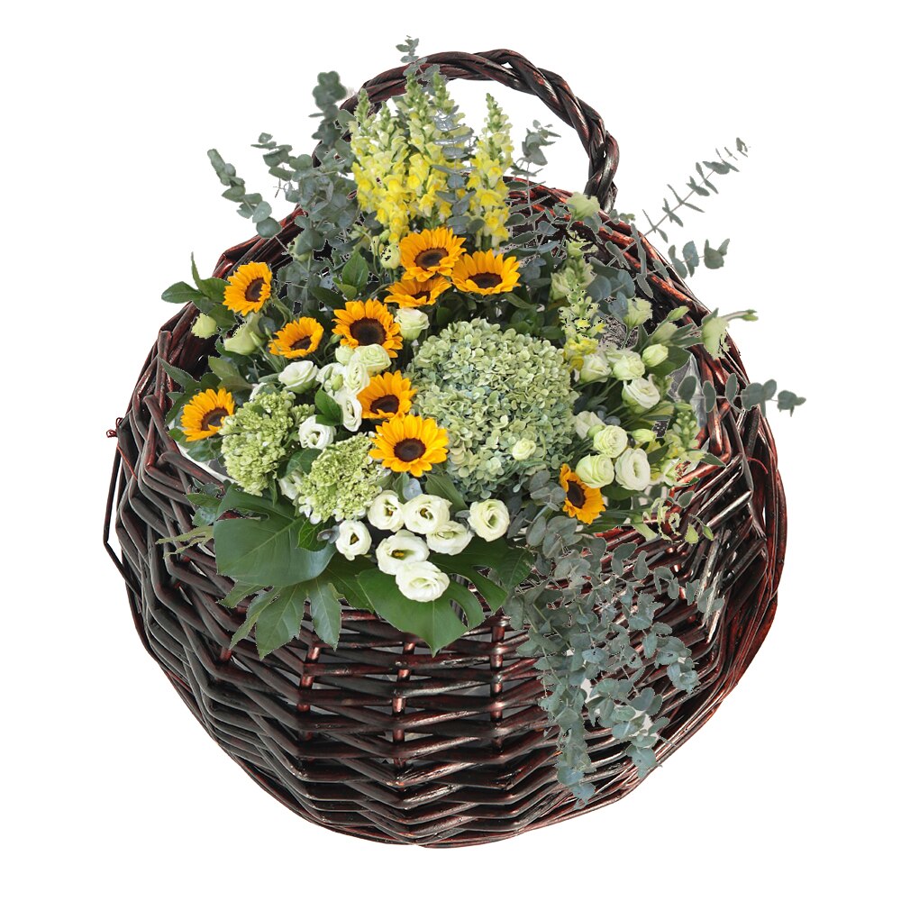 Rotin fleur panier vert vigne Pot planteur suspendus Vase conteneur mur plante panier pour jardin fleur maison Pot paniers