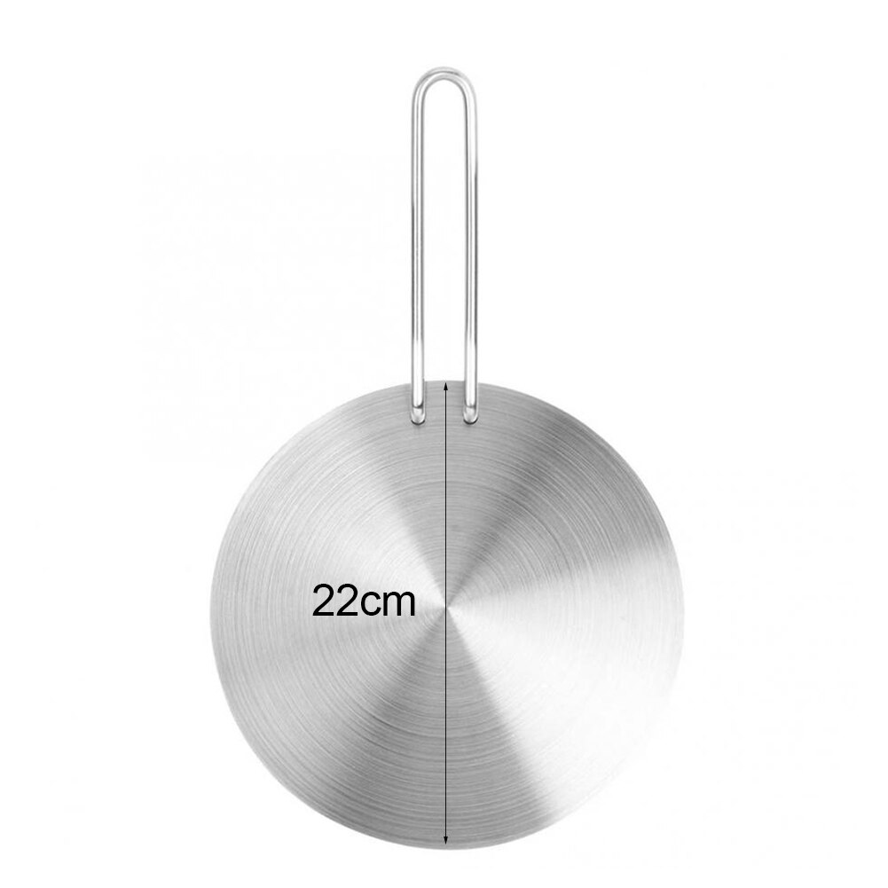 Diffusore di calore elettrico in acciaio inossidabile piastra di cottura a induzione convertitore adattatore convertitore padella piastra di cottura elettrica: 22cm