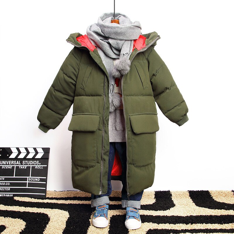 90% Katoen Binnen Rusland Winter Jongens Down Jas Winddicht Warm Kinderen Donsjack Tiener Jongens Katoen Gevoerde Kleding 3-14T: 4 / kid 3T