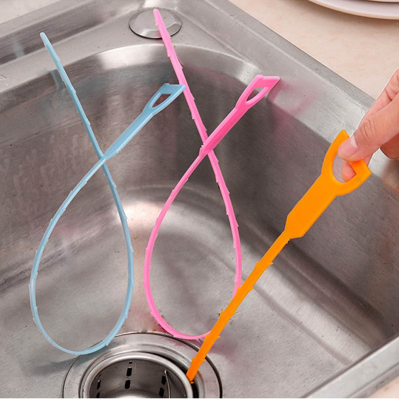 Husholdning badeværelse hår kloakfilter afløbsrensningsværktøj lang kloakfjernerværktøj afløbsrensere køkkenparykfjerner tilstoppe værktøjer