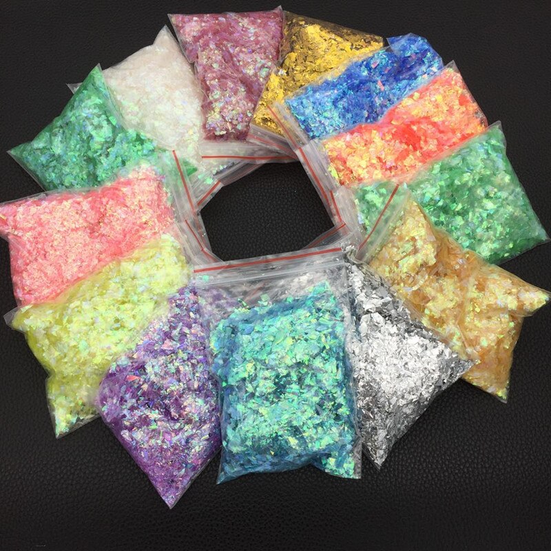 20 g / partia nieregularny papier powłoki cekiny żywica epoksydowa Craft materiały wypełniające kolorowe błyskotki brokat do majsterkowania rzemiosło żywiczne