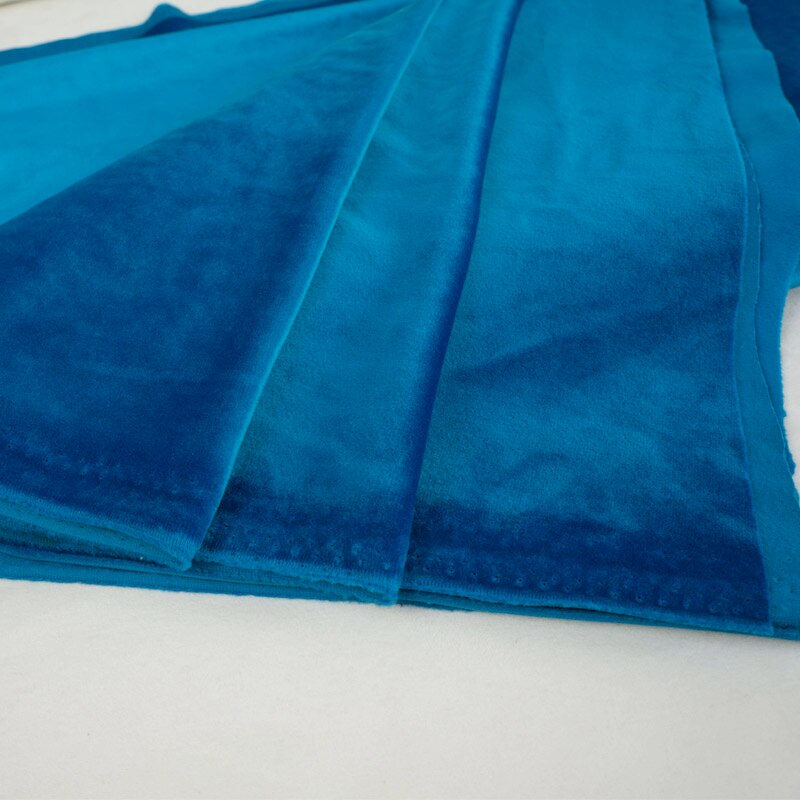Nappe en velours de soie de 280CM de large, pour rideau de Table, coussin, coussin, rouge bleu marron vert rose violet: Lake Blue