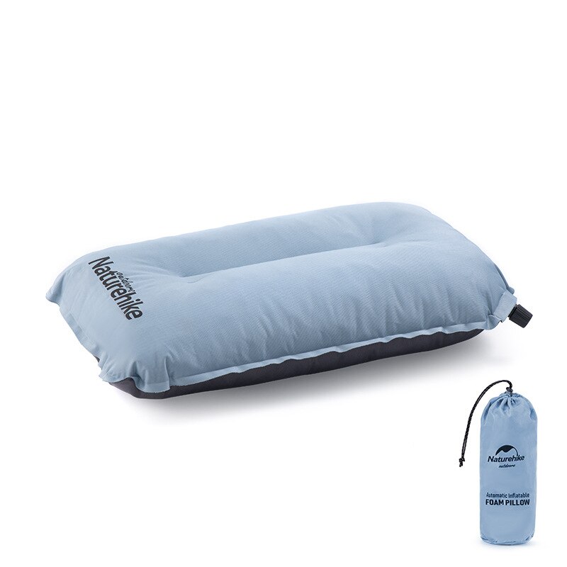 Naturehike Camping Kussen Lucht Kussen Ultralight Draagbare Opblaasbaar Kussen Hoofdsteun Kussen Vliegtuig Nekkussen Reizen Kussens: Light Blue