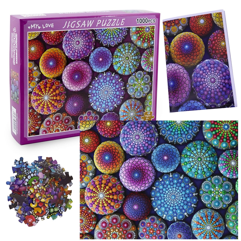 Colorful Dots Puzzle 1000 Pieces Jigsaw Puzzle for Adults Kids