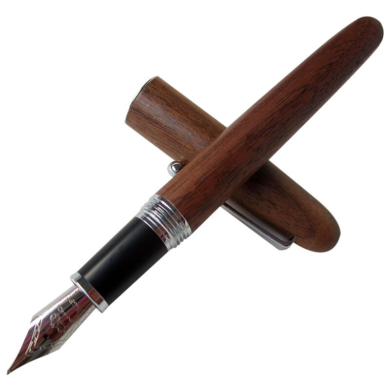 Jinhao 9035 Wooden Fountain Pen 0.7mm Nib Luxury Wood Ink Pens Business Writing Office School Supplie