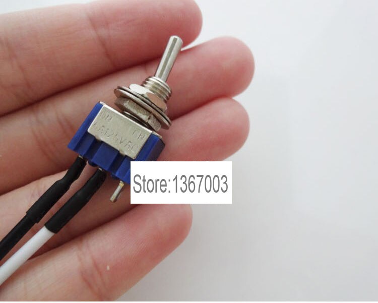 3pcs AC 3A, 110v/220v CE certification, 2 Position Latching Toggle switch Interruptor on-off Slide Switch: No hat