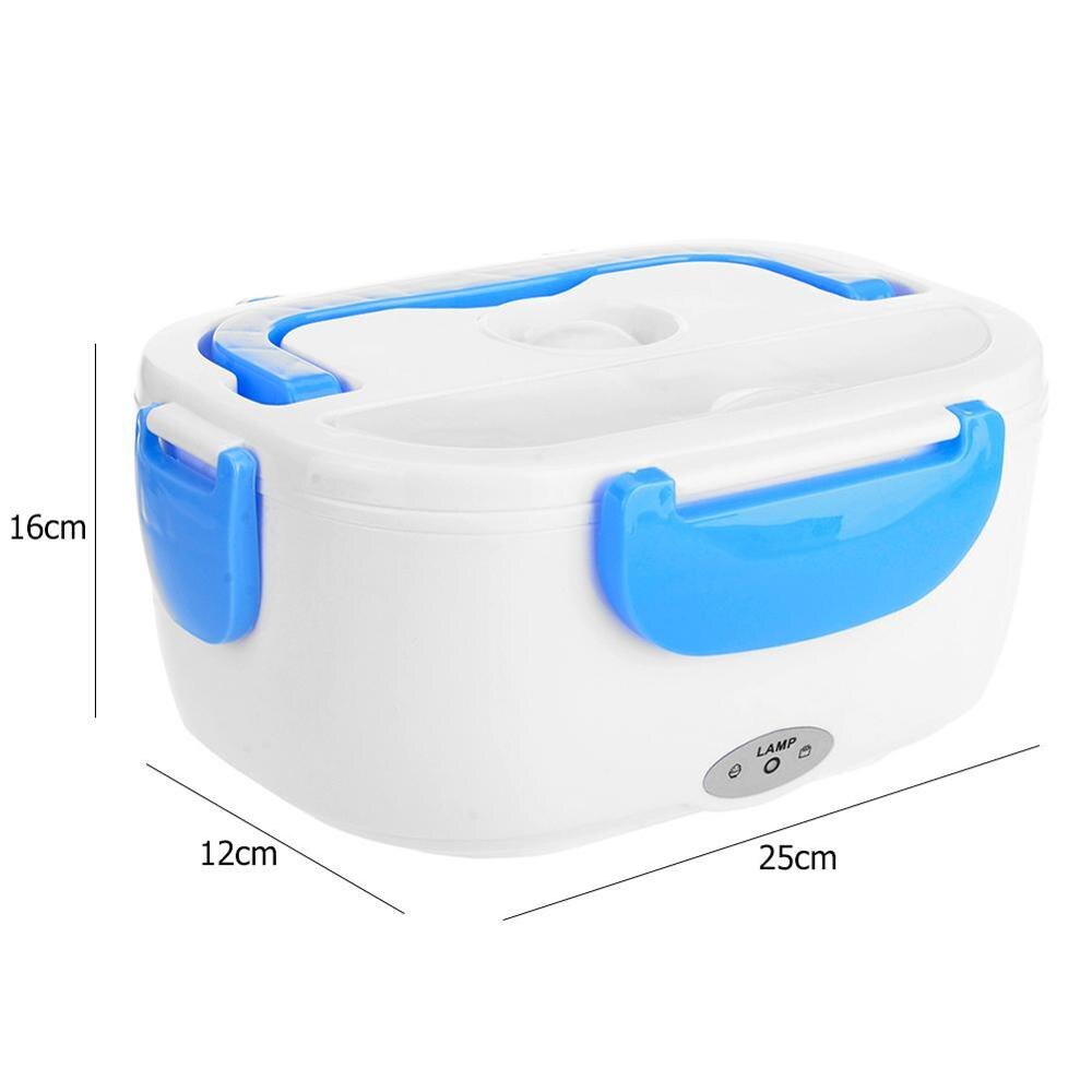 12V 110V 220V Lunch Box Food Container Electric Heating Food Warmer For Children Kids School Office Car Portable Bento Box: Blue / US plug 110V / Plastic Liner