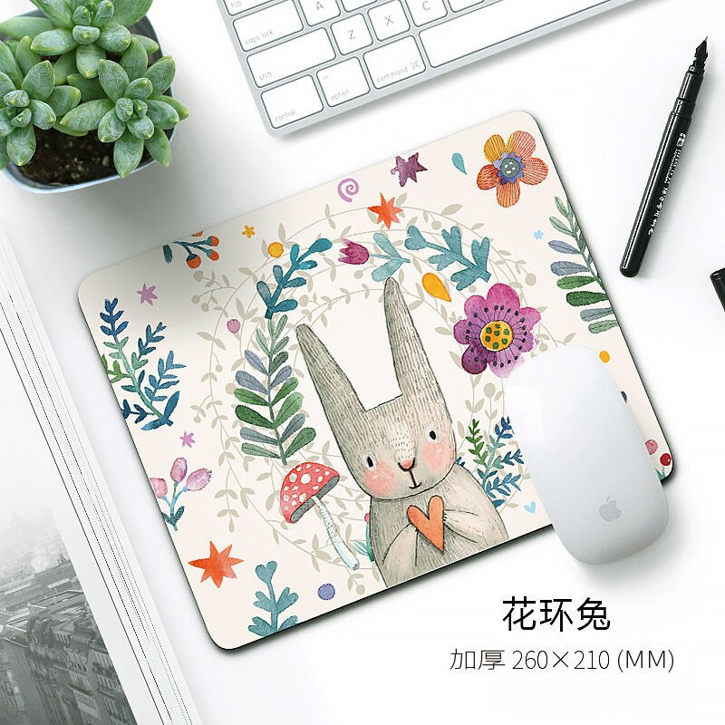 Kawaii podkładka pod mysz śliczne podkładka pod mysz Kawaii podkładka na biurko do gier biurko maty Gamer okrągły kwadrat Deskpad dla Office Home komputer stancjonarny: 260x210x3mm 22