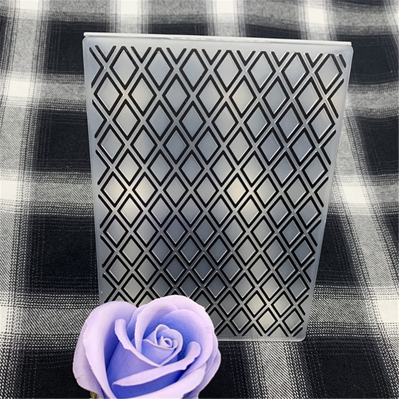 Diamond grid pattern fence pattern DIYplastic embossed folder, used for scrapbooking paper model/card making decoration supplies