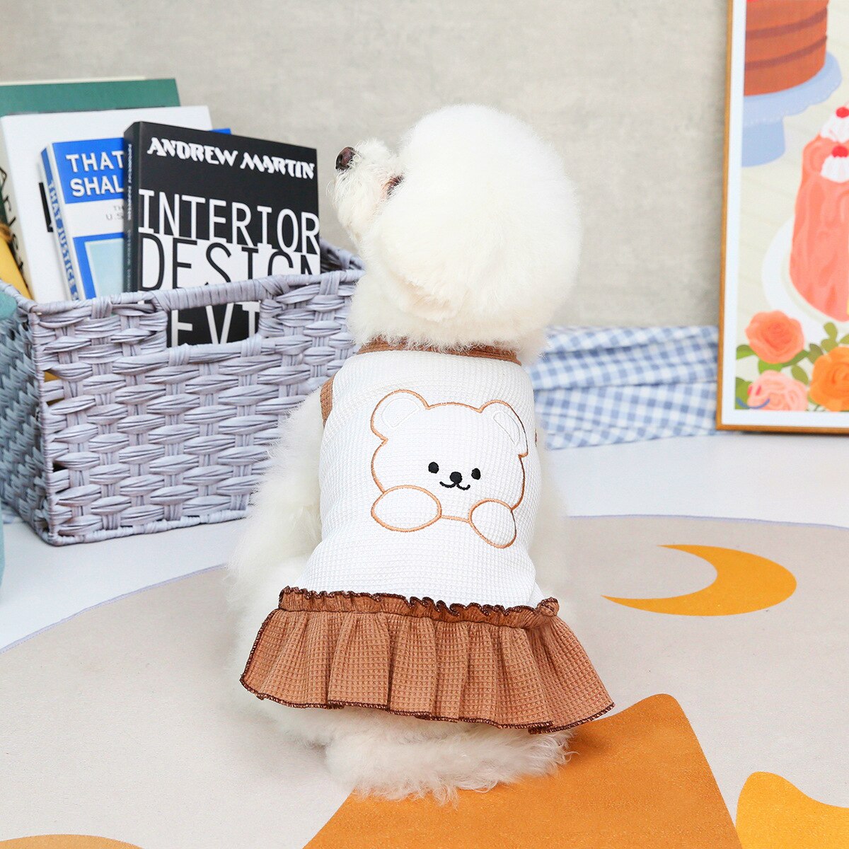 Camisetas sin mangas para perro y gato, vestido de gofre refrescante para cachorro y gatito, chaleco transpirable para primavera y verano, ropa para mascotas: Skirt / XXL