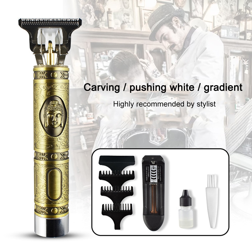 Close-Snijden Digitale Kapper Elektrische Tondeuse Professionele Kapper Mannen Tondeuse 0Mm T-Blade Baard tondeuse