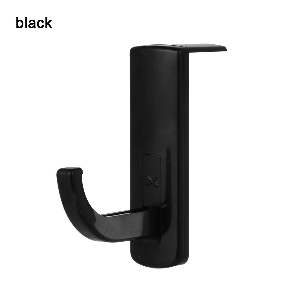 1pc selbst klebender Kopfhörer haken Headset KleiderbüGel Halfter Haken Band Aufkleber für Schreibtisch PC Anzeige Monitor Kunststoffst änder Zubehör: Braun
