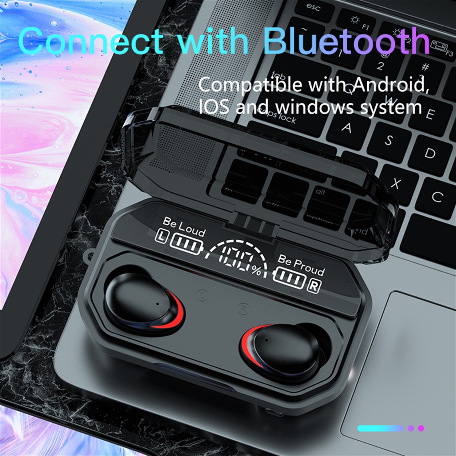 A17 Fashionable Wireless Headphones Bluetooth 5.0 Earphone TWS HIFI Mini In-ear Sports Running Headset Support Smart Phones