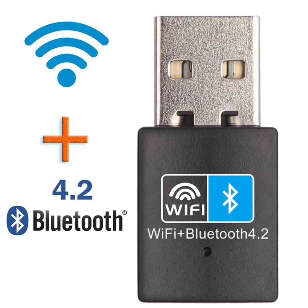 BGGQGG 150Mbps WiFi Bluetooth 4.2-compatible Wireless Adapter USB Adapter 2.4G V4.2 Dongle Network Card for Laptop PC Desktop