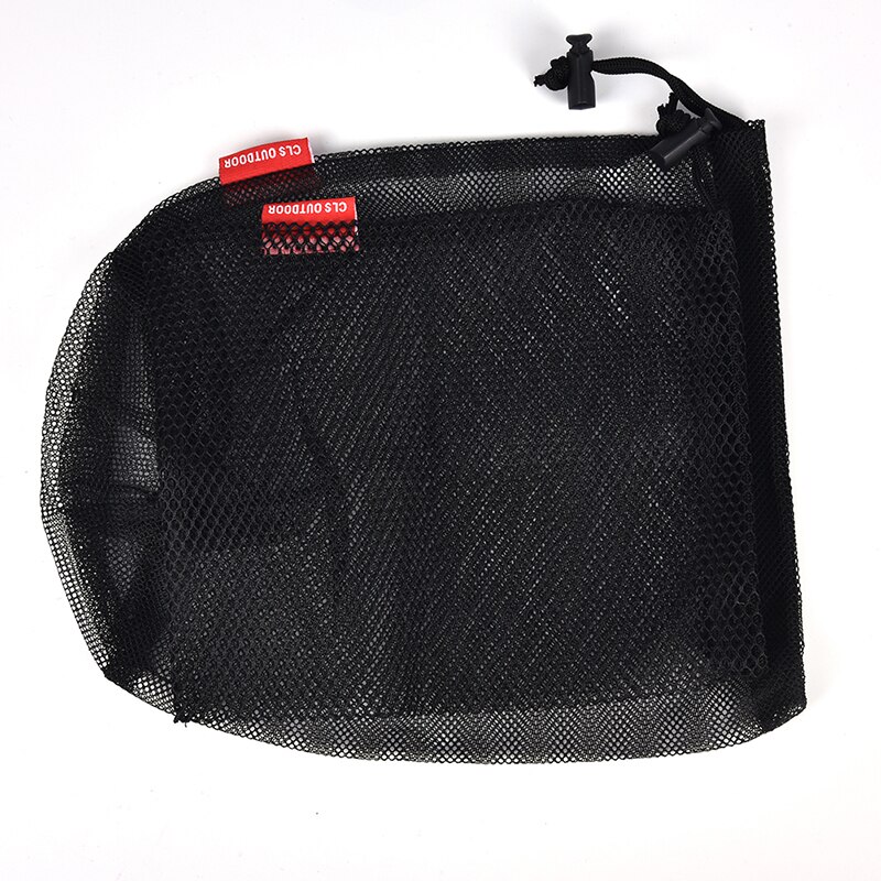 Slidstærk nylon mesh snorepose til bestik flaske gryde pande kedel mesh opbevaring dinty taske rejse ting sæk