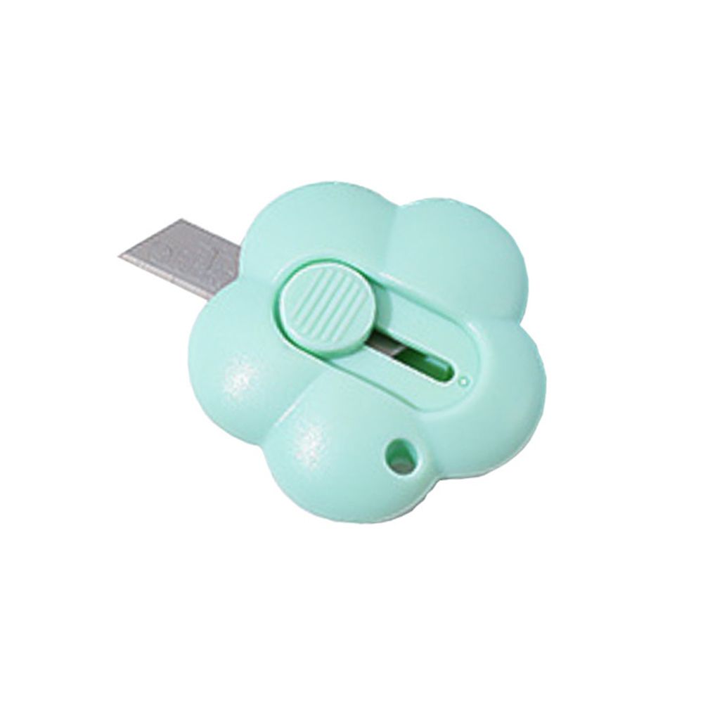 1/2PCS Mini Cloud Utility Knife Cutter Cutting Letter Envelope Opener Mail Knife Retractable Utility Knife School Office Supply: A-green(1PC)