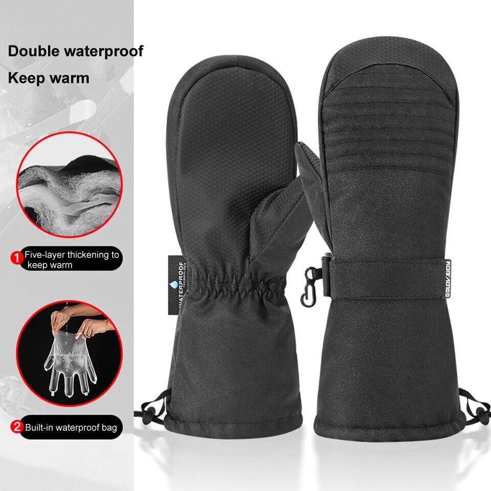 Men/Women Ski Gloves Snowboard Gloves Ultralight Waterproof Winter Sonw Warm Fleece Motorcycle Snowmobile Riding Glove