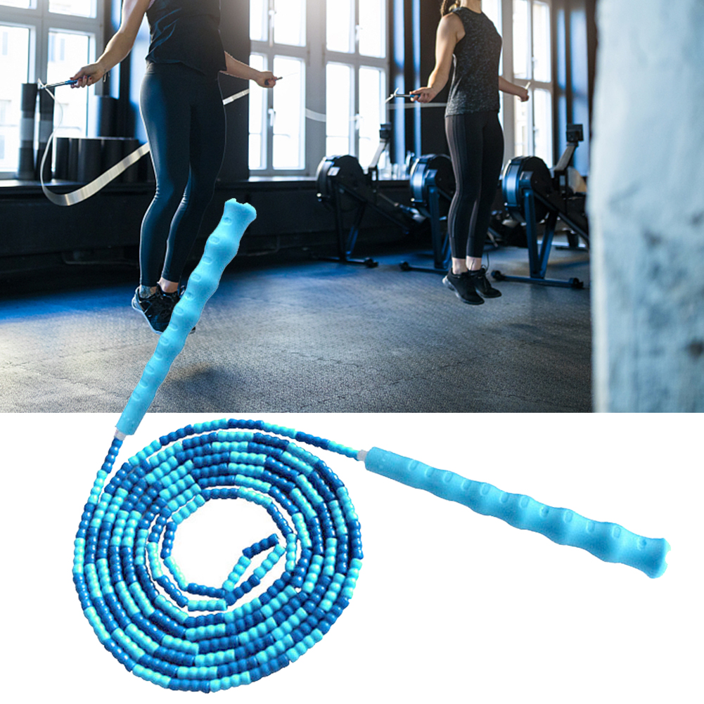 Hoppetau yoga myk beaded trening hopping sklisikkert håndtak sport gym trening fettforbrenning fitness trening segmentert