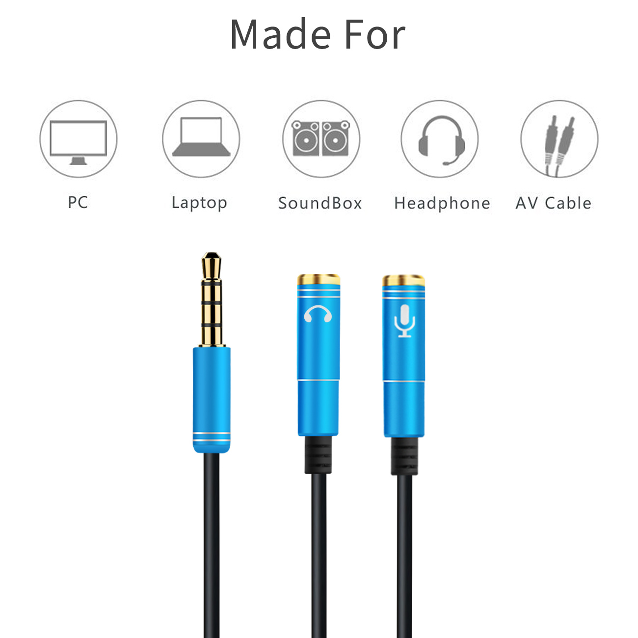 2RCA zu 3,5 Mikrofon Aux Kabel Für Laptop Kopfhörer 1 Männlichen 2 Famle Audio- Kabel Combo Verlängerung Handy, Mobiltelefon Audio- Adapter Splitter