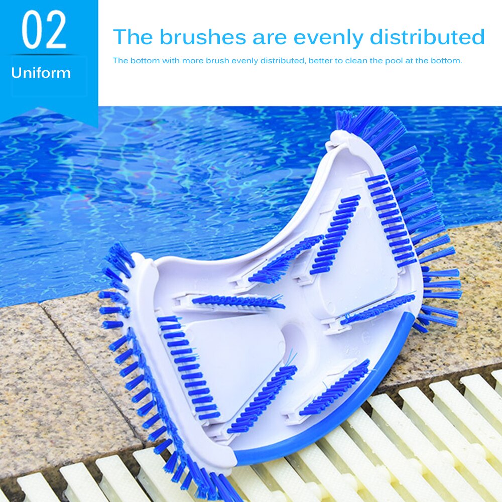 Vacuum Brush For Cleaning Fish Pond Tool Cleaner Swimming Pool Vacuum Brush Suction Head Fountain Vacuum Cleaner Spring Pool
